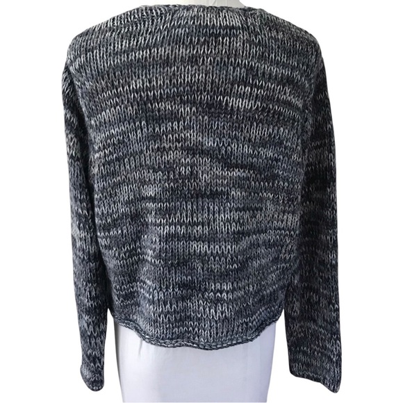 J. Jill Chunky Marled Blue Cotton Open Front Cardigan Sweater Women Size Small - Picture 7 of 16